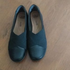 Clark's black flats